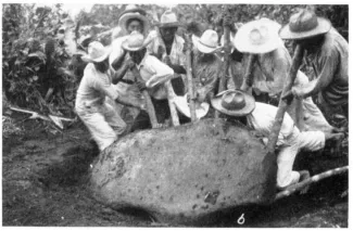 Fouilles de Tres Zapotes, Mexique, 1943